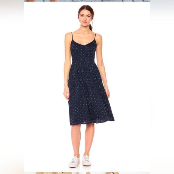 BB Dakota Sloane navy w/white polka dots size 10 - Picture 2 of 16